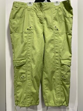 Style & Co. Lime Green Cargo Pants - Utility Pocket Detail